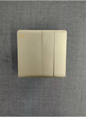 正泰三开多控开关面板 NEW2-U07302二开双控一开多控香槟金色三位