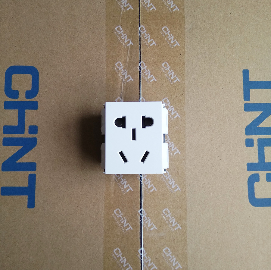 正泰模块五孔10a地插