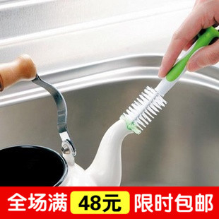 KM2062双色杯刷茶壶嘴刷壶口刷瓶口刷 吸盘清洁刷 送辅助贴