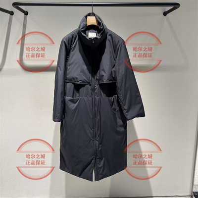 长款系带白鸭绒羽绒服保暖