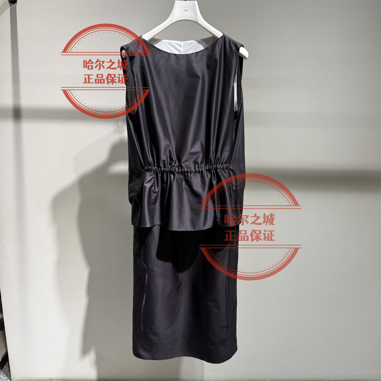 现货LESS国内代购专柜正品2026秋无袖百搭连衣裙2Q8G17200欧根纱