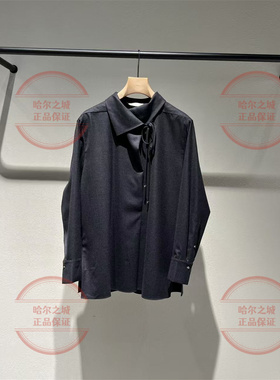 速发 LESS国内正品代购2025冬2PA21509H羊毛衬衫商场同款衬衣深灰