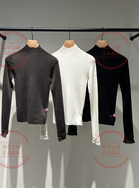 国内代购LESS女2025冬 可机洗羊毛修身打底针织衫2P0317430半高领