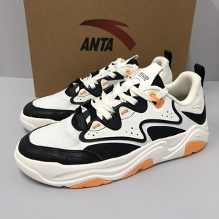 安踏板鞋男鞋后浪轻便低帮滑板鞋网面透气休闲运动鞋112328052-4