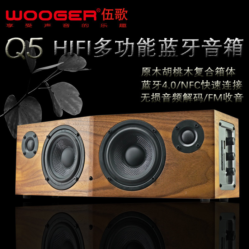 伍歌Wooger HIFI蓝牙音箱发烧高端木质经典音响低音炮遥控收音机