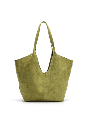 秋冬新款磨砂皮大容量托特包单肩腋下包2691抹茶绿