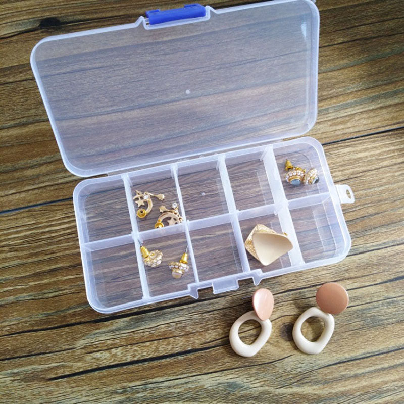 透明小格塑料首饰盒耳钉耳环饰品收纳盒单层居家简约耳饰防尘盒女,饰品/流行首饰/时尚饰品新,首饰盒,淘宝优惠券,粉丝福利购,淘宝优惠卷