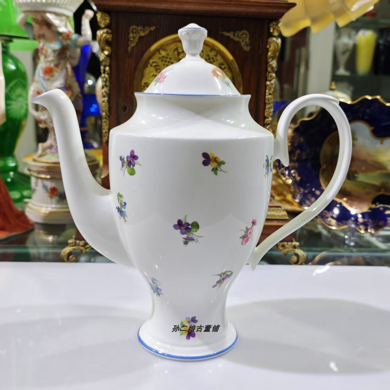 英国原产Royal Grafton精骨瓷手绘花卉大咖啡壶茶壶冷水壶中古