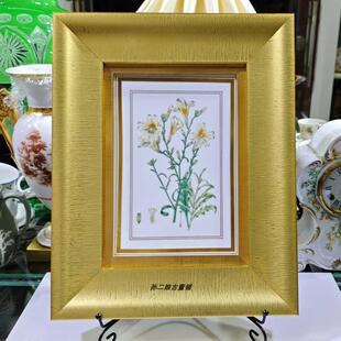 英国产Royal Worcester精骨瓷植物研究系列之蛾蝶花瓷板画1983年