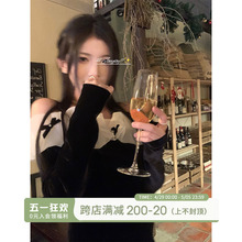 [酒一自制]丝绒连衣裙年会战袍秋冬季2023新款女装长裙气质裙子