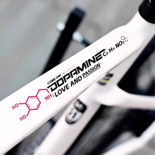 多巴胺分子式个性创意公路自行车山地车架汽车贴电动车滑板装饰贴
