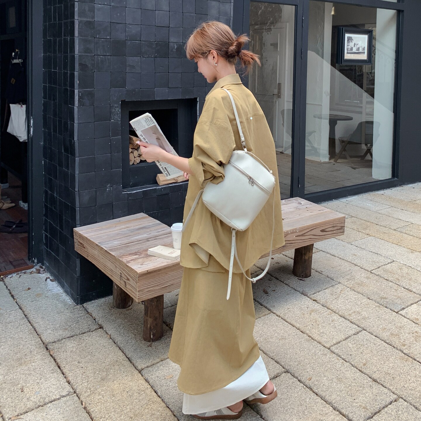 慵懒风衬衫外套撞色拼接半裙套装2C119-1026-P195-K318,女装套装/套裙,2C119