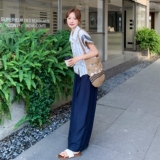 【新款】蕾丝拼接上衣宽松阔腿裤套装2C119-2529-P175-K248，女装套装/套裙，2C119