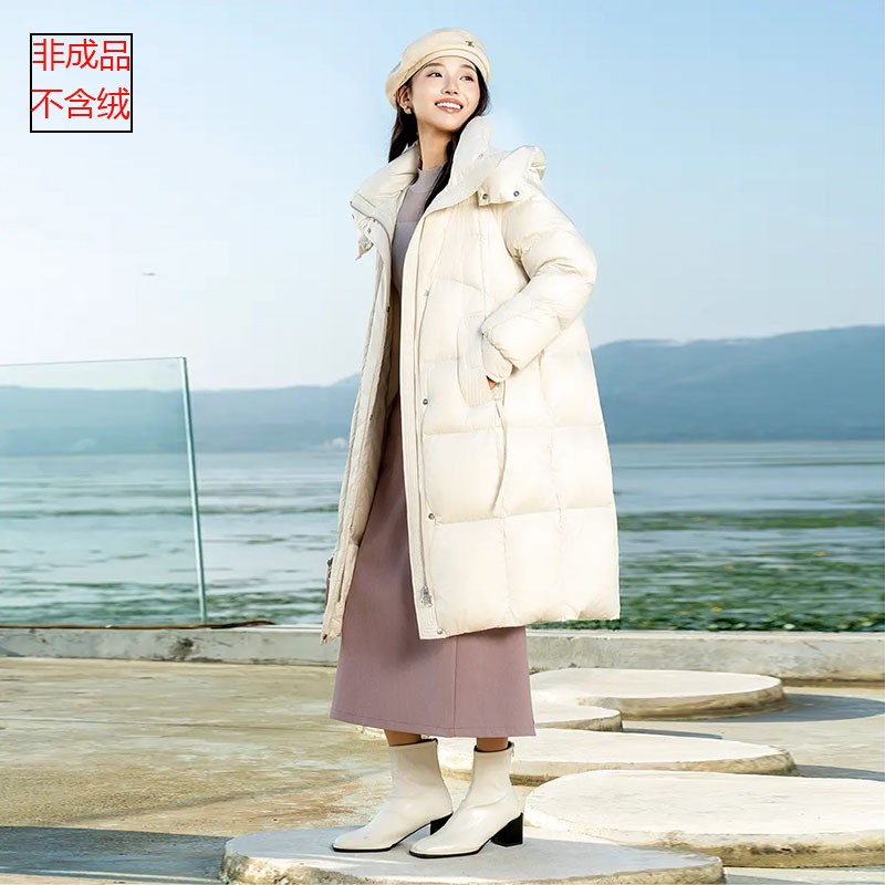 2025新款819羽绒服九半成品冬长款宽松泡芙面包服衣皮壳翻新定做