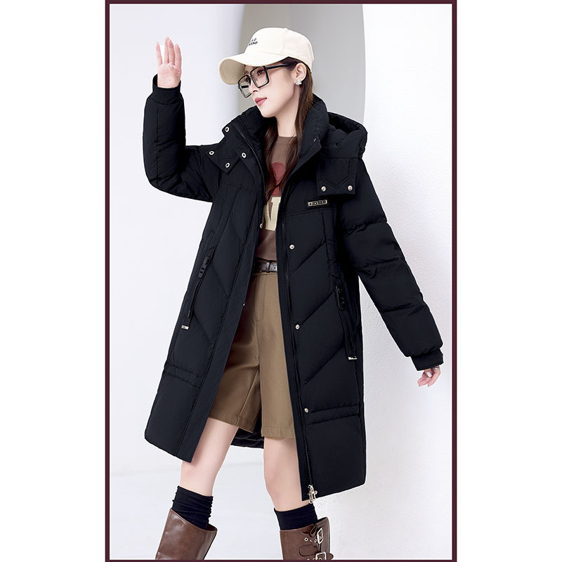 2025新款609羽绒服九半成品冬女装长款宽松面包服衣皮壳翻新