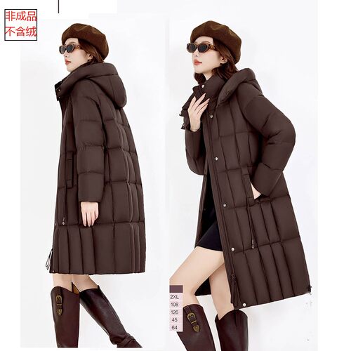2026新款2699休闲时尚羽绒服九半成品长款泡芙面包服衣皮壳旧翻新
