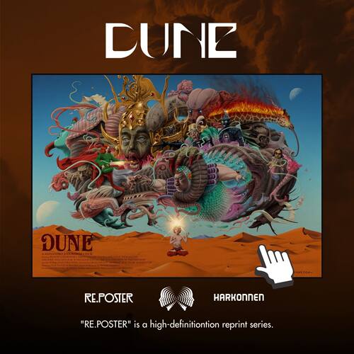 DUNE沙丘科幻沙虫微喷有框海报