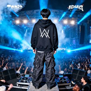 嘉豪舞团同款 Walker 战衣衣服口罩连帽卫衣秋冬儿童艾伦沃克Alan