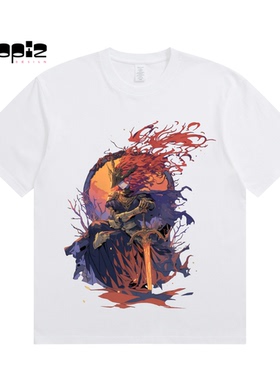 TOPIZ.ELDEN RING艾尔登法环联名周边衣服T恤男女复古印花