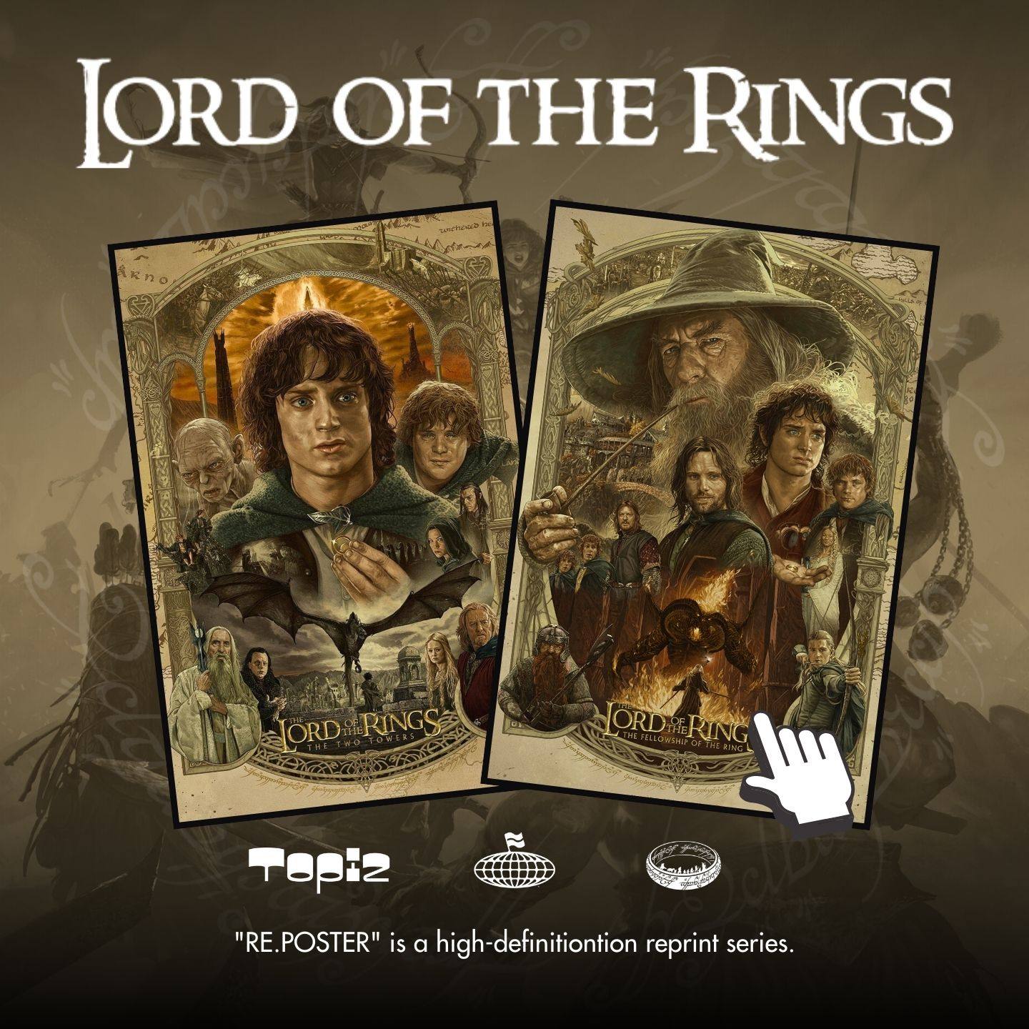 The Lord of the Rings 魔戒指环王霍比特人万智牌有框印刷装饰画