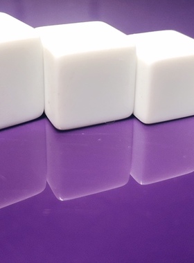 直角骰子白色光面12 14 16 18 20 22 25 30mm亚克力材料雕刻写字