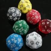 D30面骰子数字1 30多面体筛子桌游数学算术教学彩色子蓝白合红绿