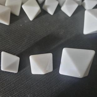 8面空白骰字白色大中小号亚克力正八面体可写雕印大学生毕业道具