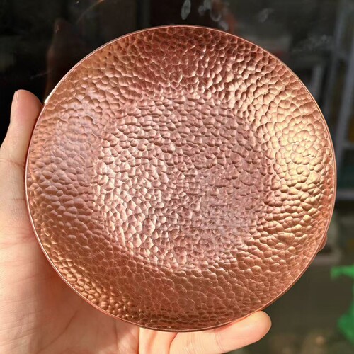 纯手工锻打紫铜茶托盘壶垫茶垫