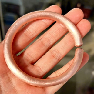 加粗纯铜手环手工紫铜镯子男女情侣铜手镯小众个性超酷饰品可定制