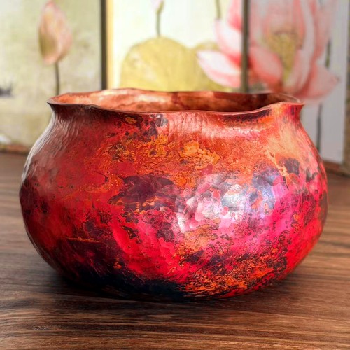 福袋手工打造紫铜茶台废水收纳器