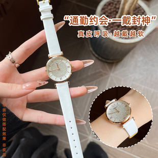 卡特文适配阿玛尼满天星AR1926 1909摩天轮女真皮手表带14MM 1908