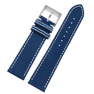 帆布真皮手表带代用百年灵复仇者黑鸟侦察机A32397101A1X1男22mm