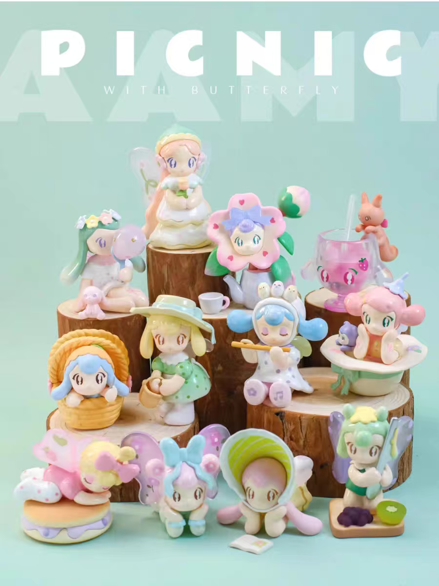 正版现货AAMY春日精灵系列盲盒可爱摆件玩具公仔手办女生日礼物
