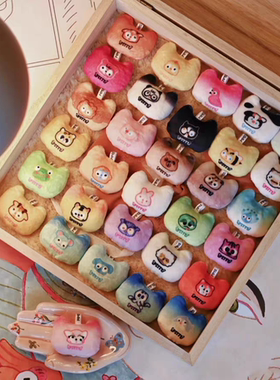 正版Pitty萌兽出没毛绒磁吸萌粒冰箱贴盲袋盲盒潮玩可爱摆件手办