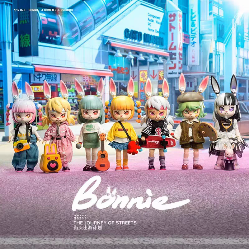 come4free邦倪兔Bonnie出游计划可动玩偶换装BJD娃娃盲盒手办摆件