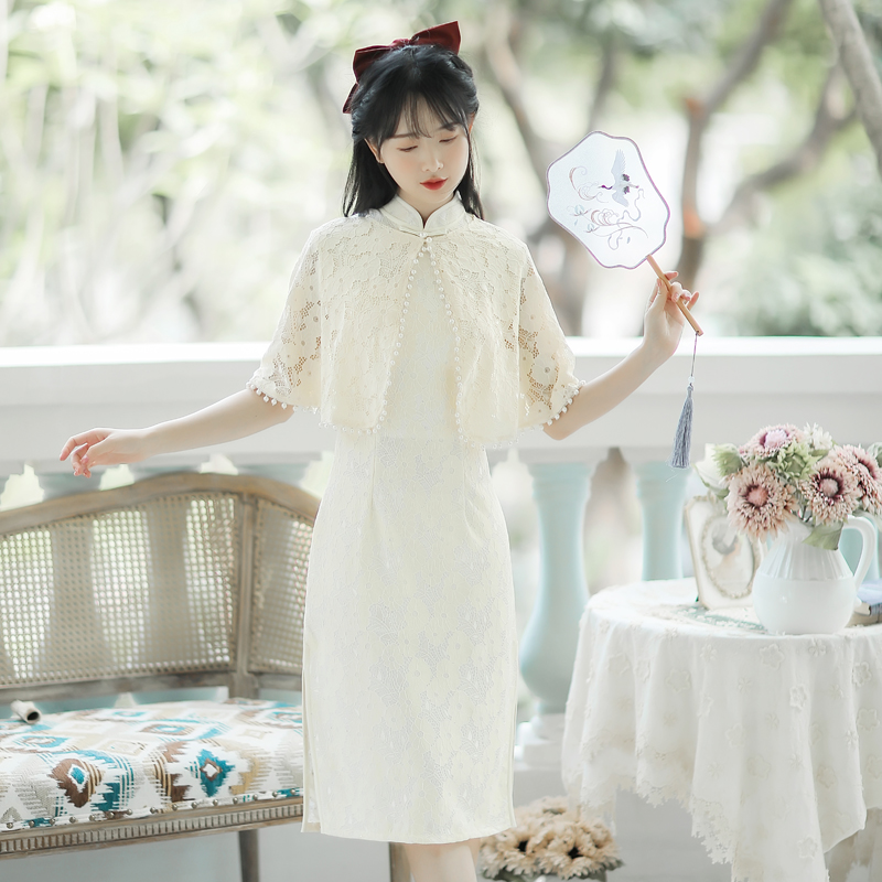 Big picture photo of retro improved elegant Qipao skirt