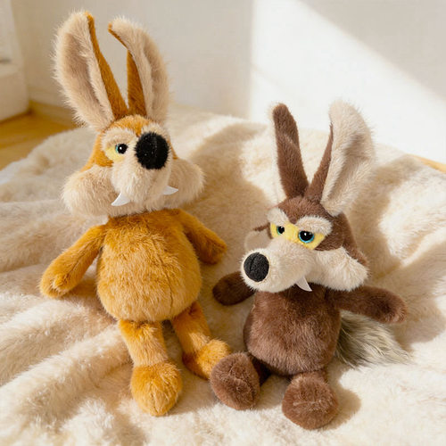 跨境卡通大尾巴狼公仔毛绒玩具大灰狼儿童陪伴玩偶布娃娃表演道具