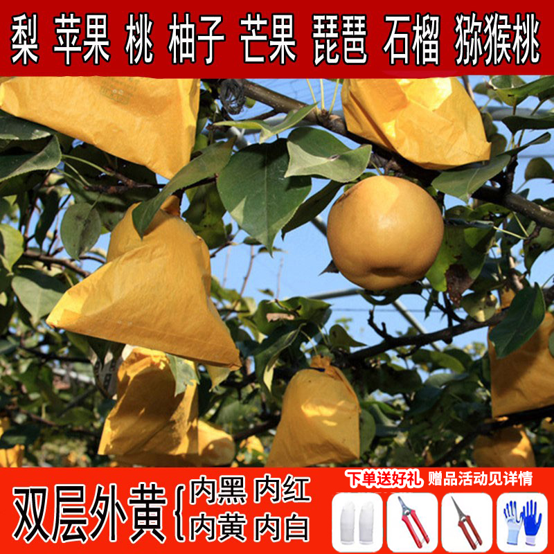 套袋梨子包装果树防鸟防虫育果袋苹果桃保护通用橙子水果透气果实