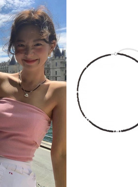 韩国博主fever同款ins风串珠细项链女简约小众设计感叠戴锁骨链