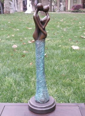 抽象人体艺术纯手工情侣雕塑摆件