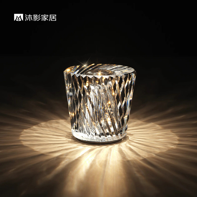 【小蛮腰】网红爆款水晶小台灯会所酒吧气氛灯温馨浪漫床头台灯,家装灯饰光源,装饰台灯,淘宝优惠券,粉丝福利购,淘宝优惠卷