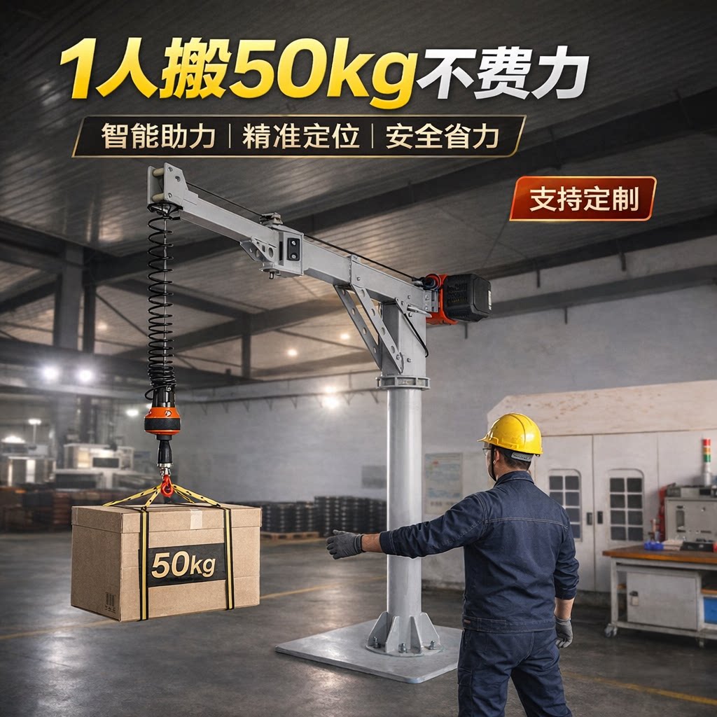 助力机械臂平衡吊 工厂搬运省力提升机 电动悬臂吊吸盘吊具可定制