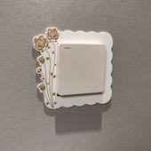 亚克力开关保护套贴装 饰贴遮丑贴纸开关贴家用奶油风插座套