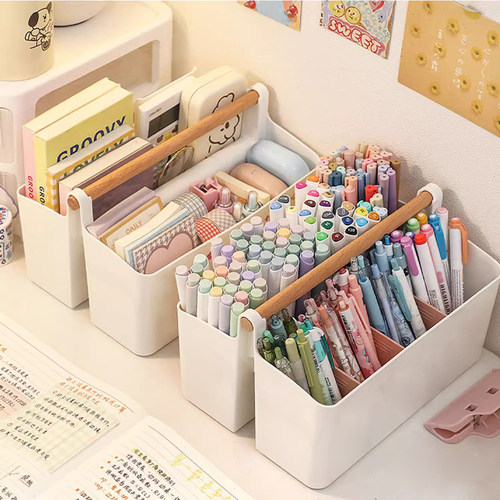 聚可爱大容量多功能桌面笔筒