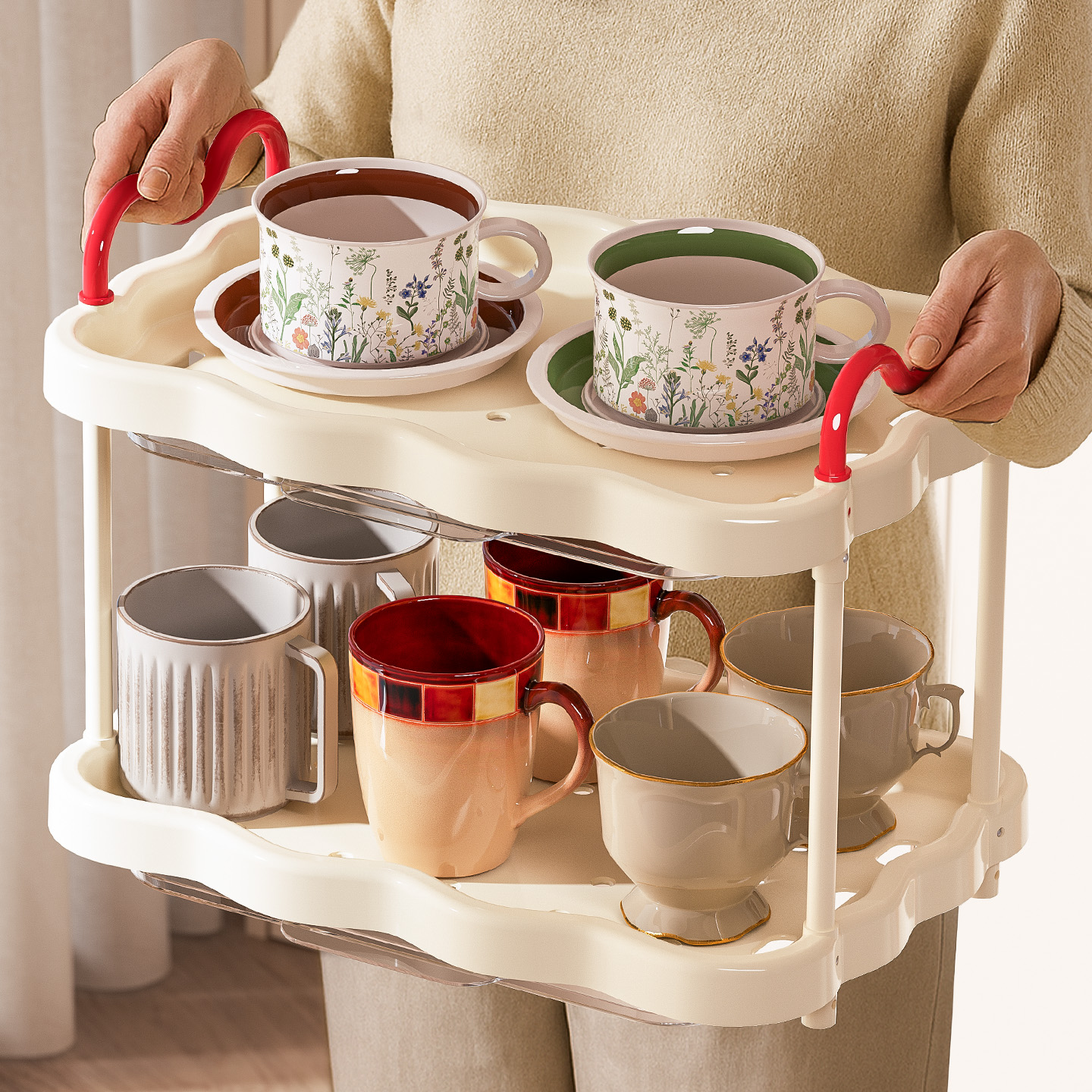 茶杯收纳架桌面转角马克杯