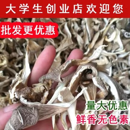 平菇干货500g包邮家庭食用菌凤尾菇白平菇散装干蘑菇片干平菇菌包-封面