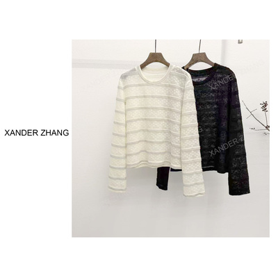 精致立体花边时尚减龄长袖T恤YBT1K184百搭显瘦氛围感