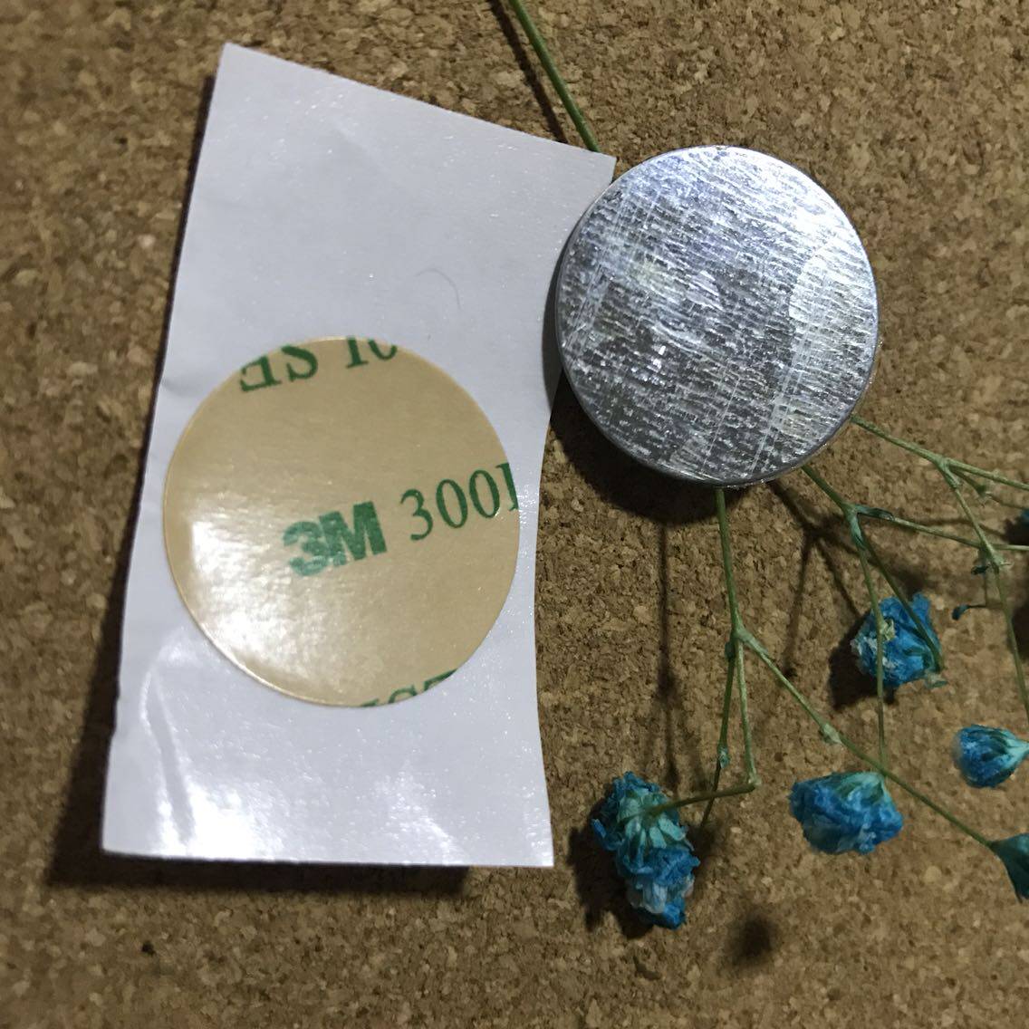 背3M胶手机支架铁片 一元硬币吸铁石/磁铁/强磁/