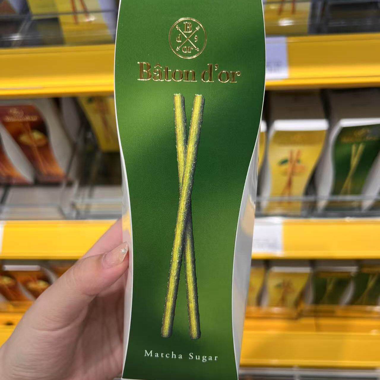 代购日本格力高 Baton d'or系列 抹茶草莓百奇高级百货饼干棒零食
