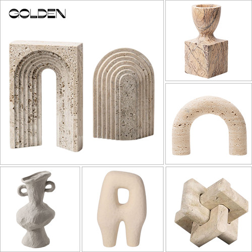 设计师搭配组合室内软装饰品摆件侘寂风博古架复古小众边柜摆设